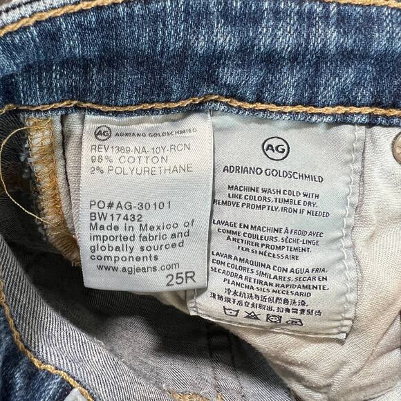 AG Adriano Goldschmied The Legging Ankle Super Skinny Distressed Jeans Sz 25R - Picture 9 of 14